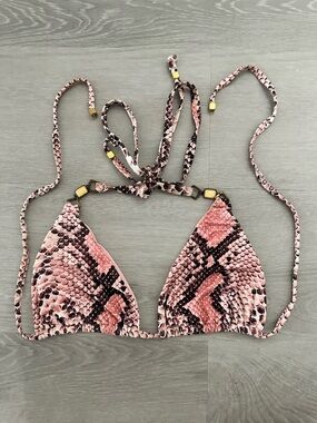 Lady Lux Snake Print Bikini Top